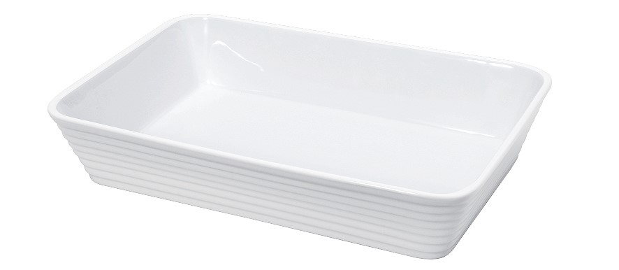 0750118230 BURGUND Obdélníková zapékací miska 30x21x6 cm bílá Kuchenprofi